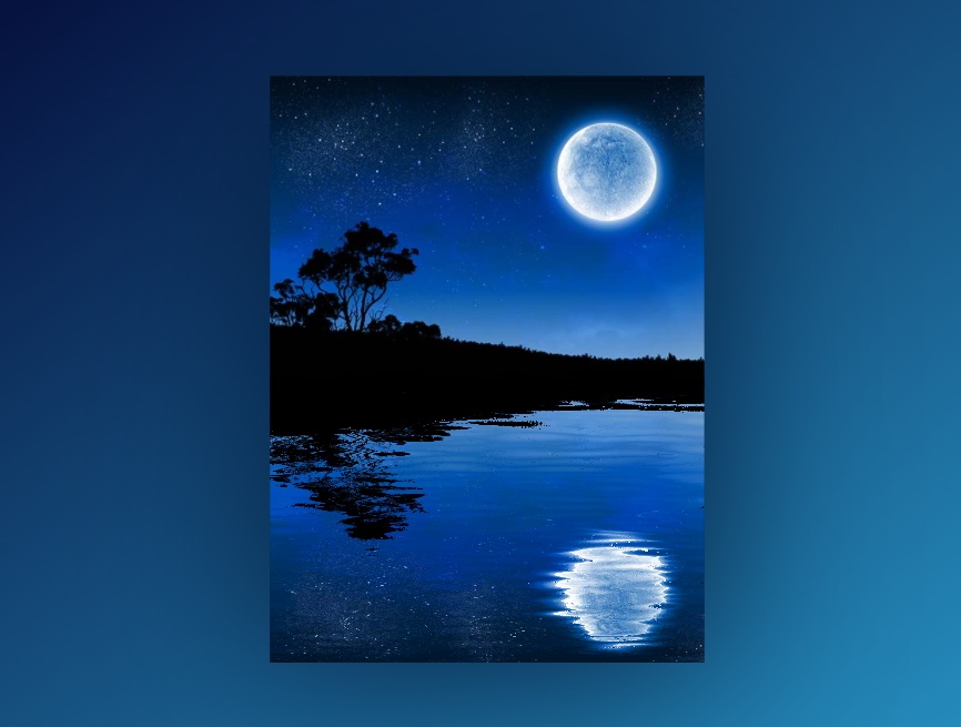 svg動畫代碼，精美湖水夜景特效素材