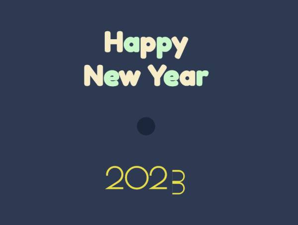 新年快乐网页设计css样式，2023新年动画
