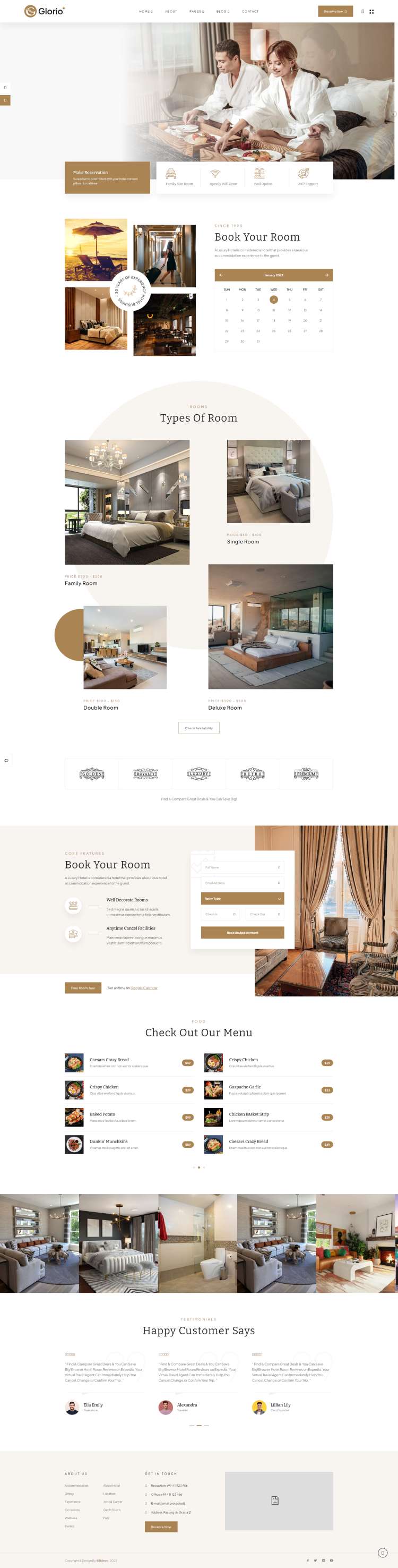 高奢酒店预定平台制作，大气酒店网页设计模板
