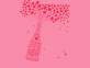 情人节爱心代码，粉色爱心瓶动画效果图