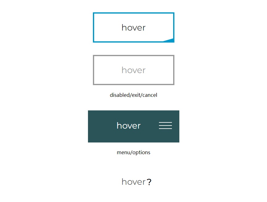 鼠標懸停hover樣式，多類型按鈕懸停狀態(tài)