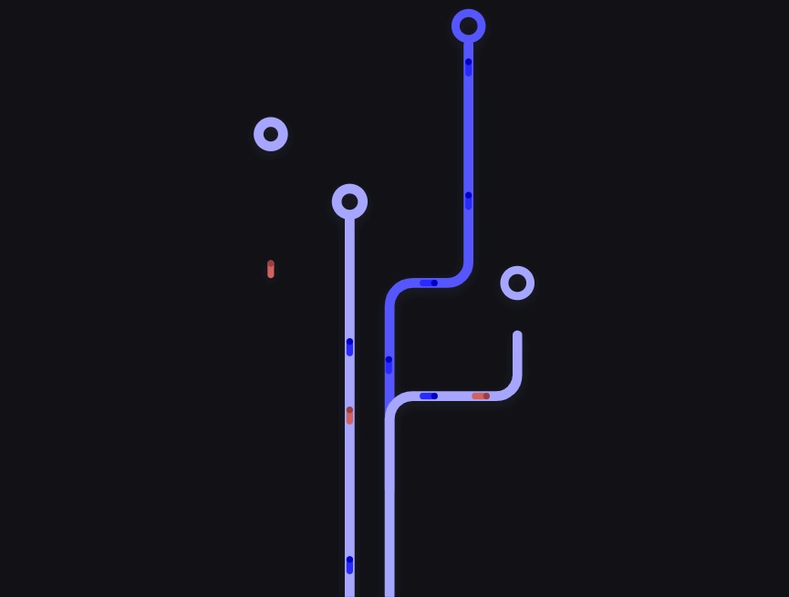 svg线沿路径运动，简单的画线动画效果