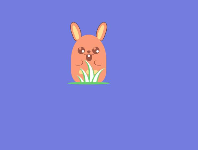 css图标代码，可爱小兔子卡通动态图片