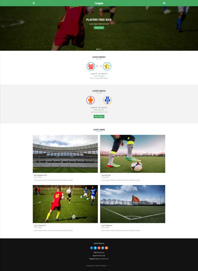 足球门户源码，手机端体育网页设计模板