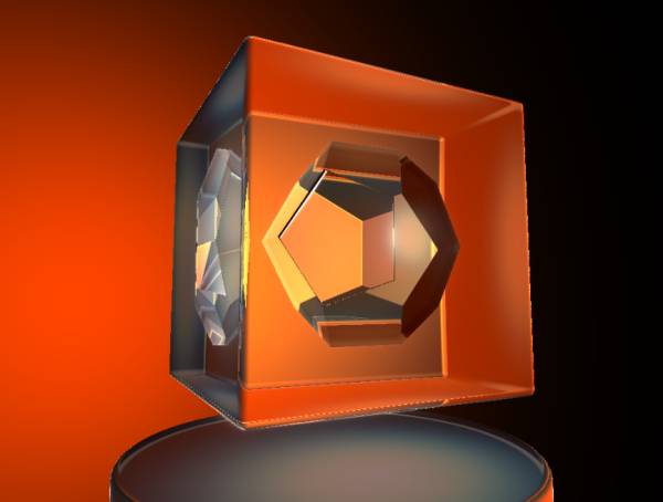 宝石3dmax素材，几何体旋转动图下载