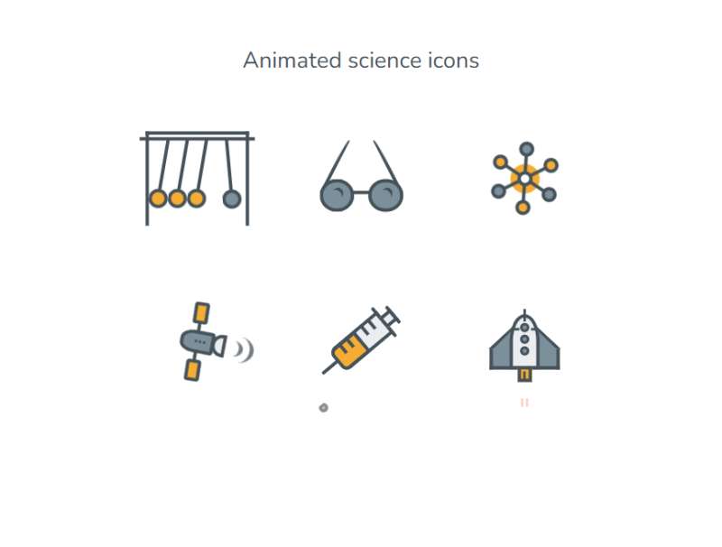 科学图标设计创意，动画图标制作模板