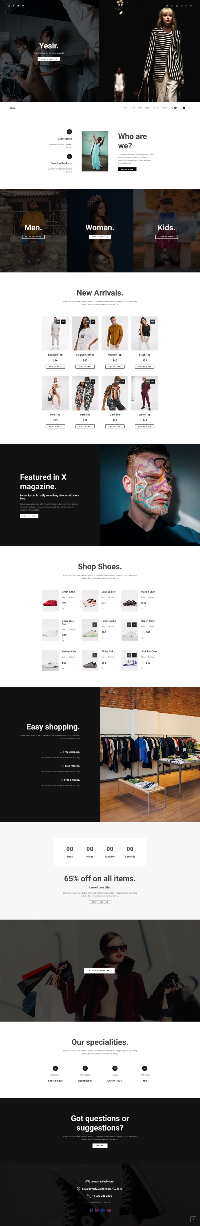 單頁商品網(wǎng)站源碼，時尚電商網(wǎng)頁設計模板