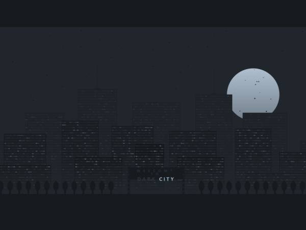 动态城市夜景设计，黑暗城市背景图片素材