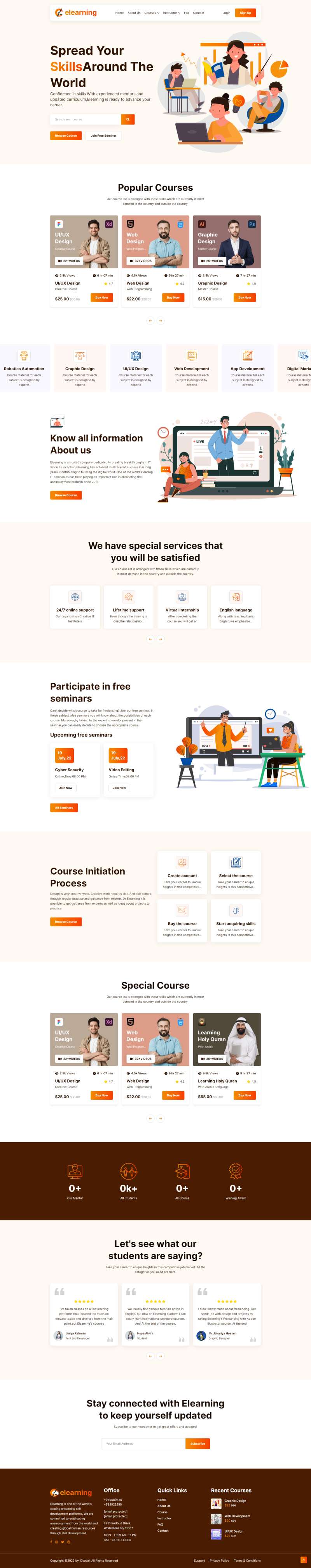 课程网站设计，优质在线教育网站源码
