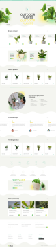 花卉商城毕业设计，大气绿植销售网页模板