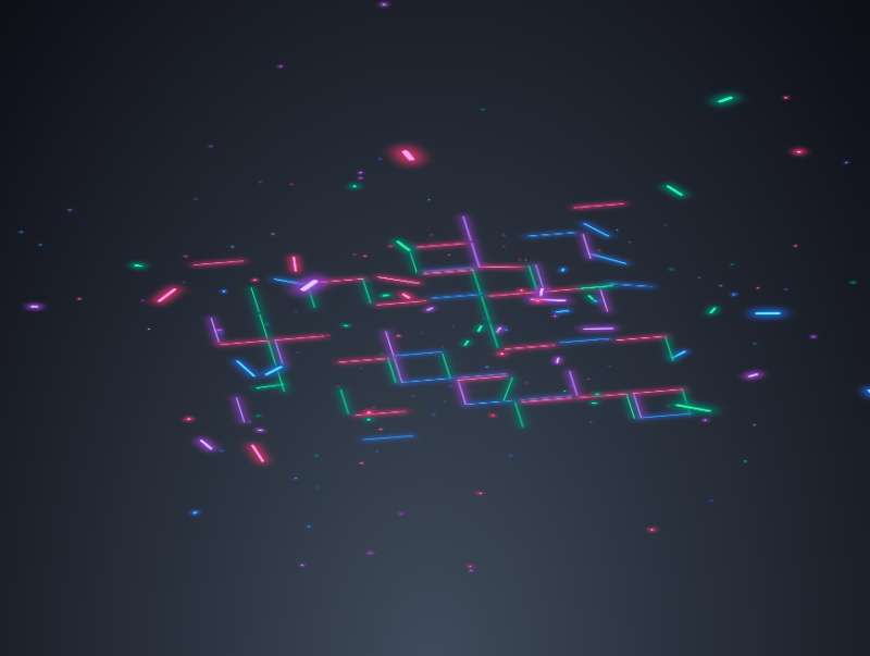 3dmax动画渲染，点线组成动画效果图下载