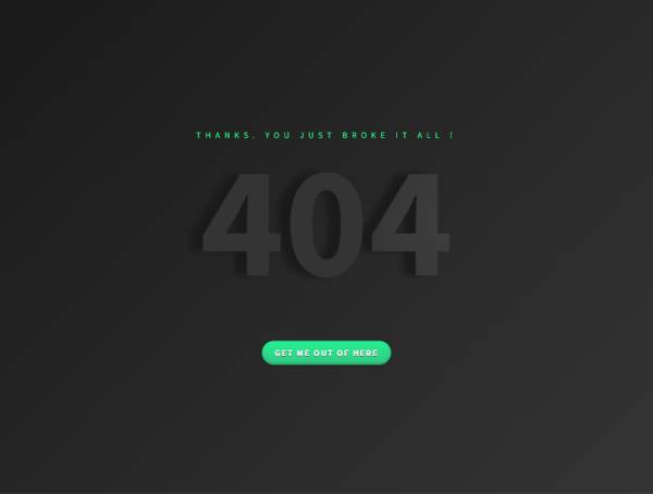 文字阴影代码，404错误页面设计