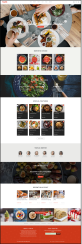 餐饮网站设计代码，响应式美食网页设计模板