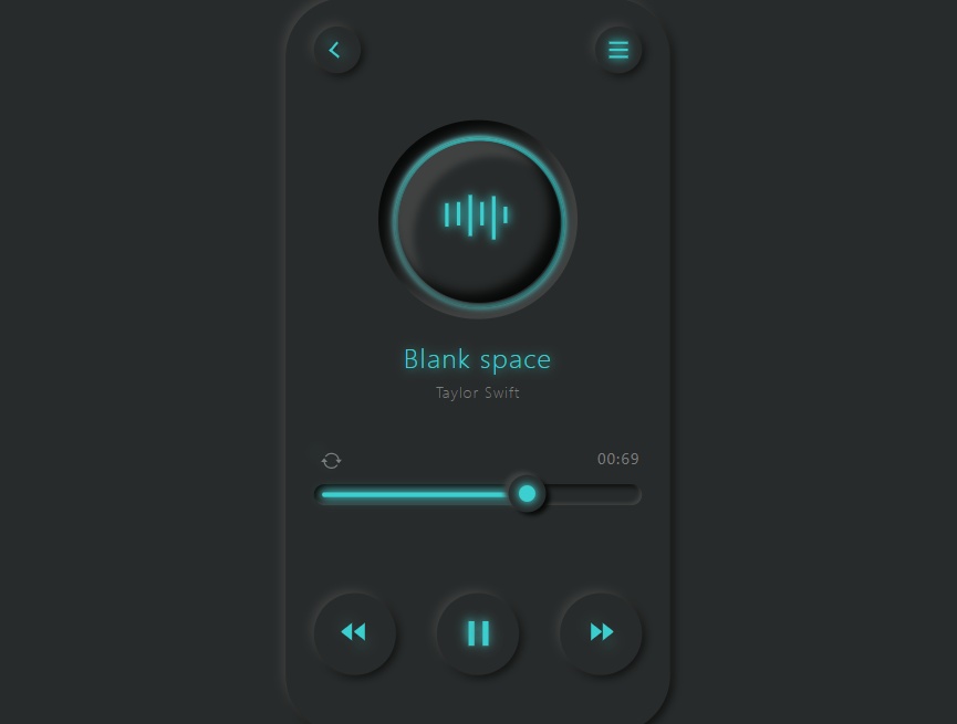 播放器ui設計，漂亮的音樂app頁面設計