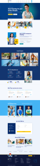 家政網站建設，藍色衛生服務網頁設計模板