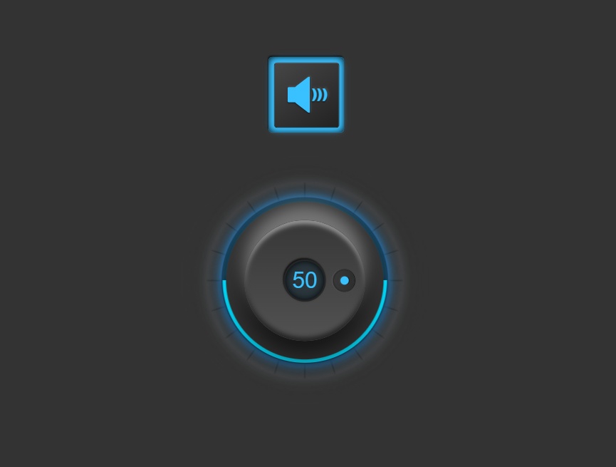 旋鈕式開關(guān)制作，音量圖標(biāo)創(chuàng)意設(shè)計(jì)素材