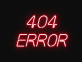 霓虹灯文字特效素材图片，404错误模板