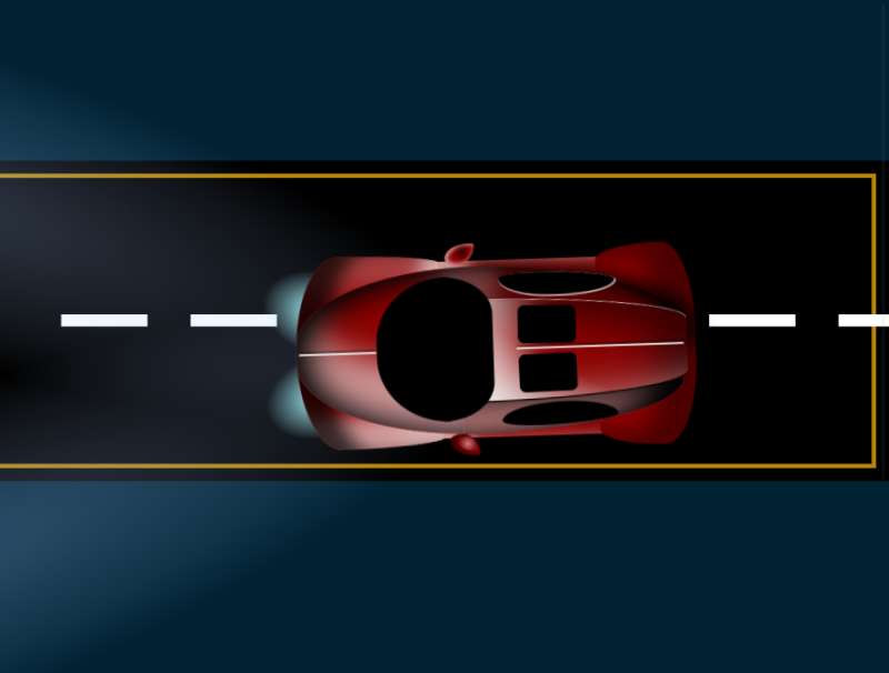 纯css动画特效，汽车行驶动态图片真实素材