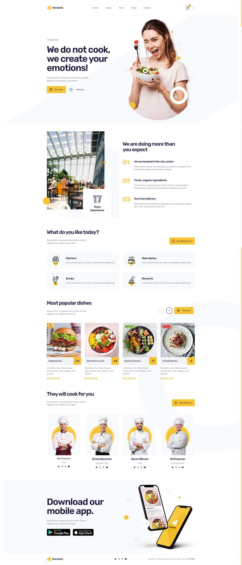 轻食网站平台设计，简餐网页设计模板