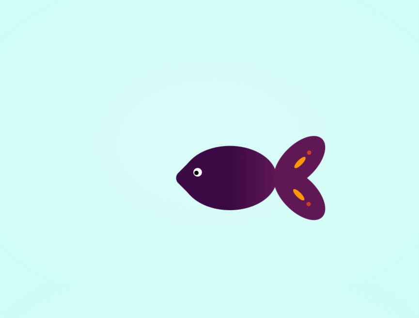 卡通魚素材必備，魚游動動畫幀制作