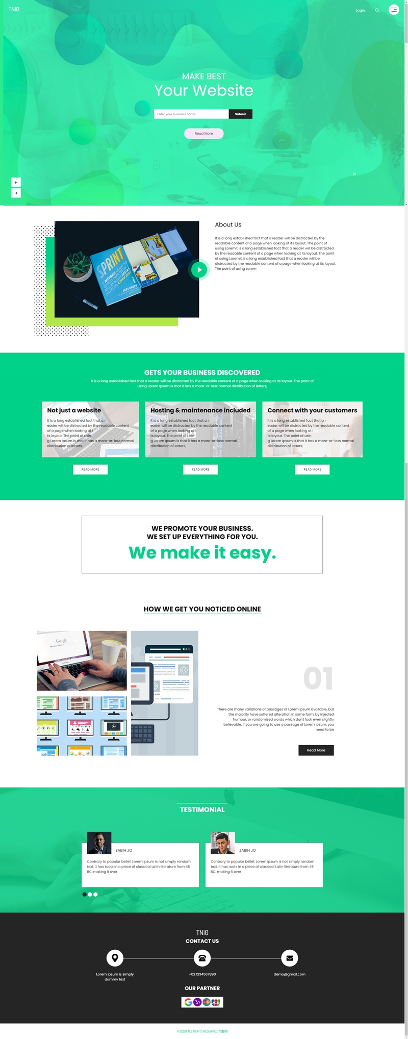网站维护网站制作，绿色托管服务网页设计模板