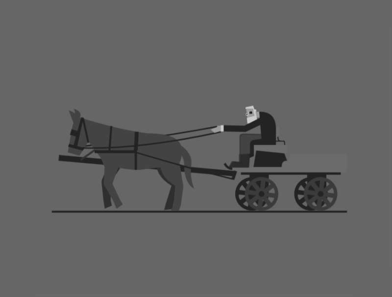 马车动画动图素材下载，无限循环动画gif图素材