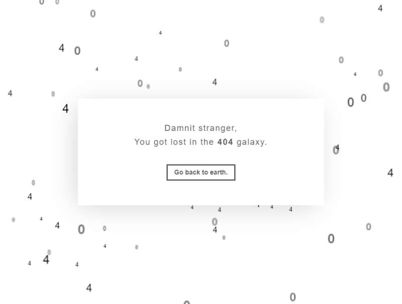 错误页面设计，404动画特效素材