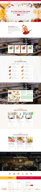 餐厅网站页面设计，精美的美食网页设计模板