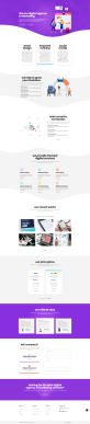 seo公司网站源码，紫色数字营销网页设计案例
