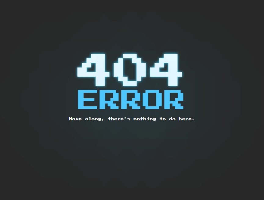 像素创意动画设计，404错误页面模板