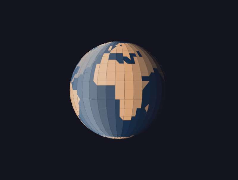 地球仪3d立体设计，球体旋转动画素材