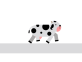 奶牛走路代码，卡通牛动图素材