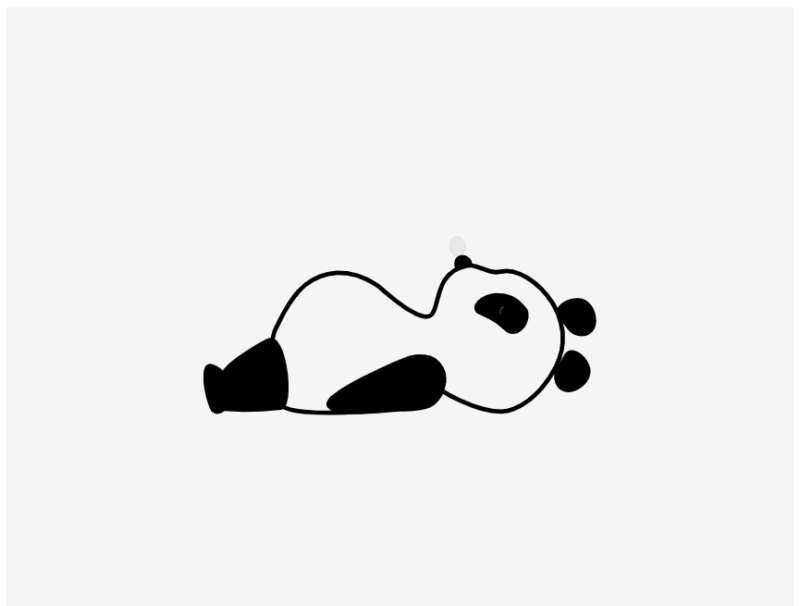熊猫创意设计，可爱熊猫打呼动态图片