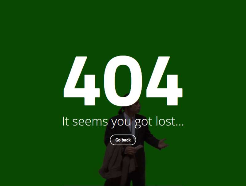 html错误页面模板，404绿屏人物视频素材