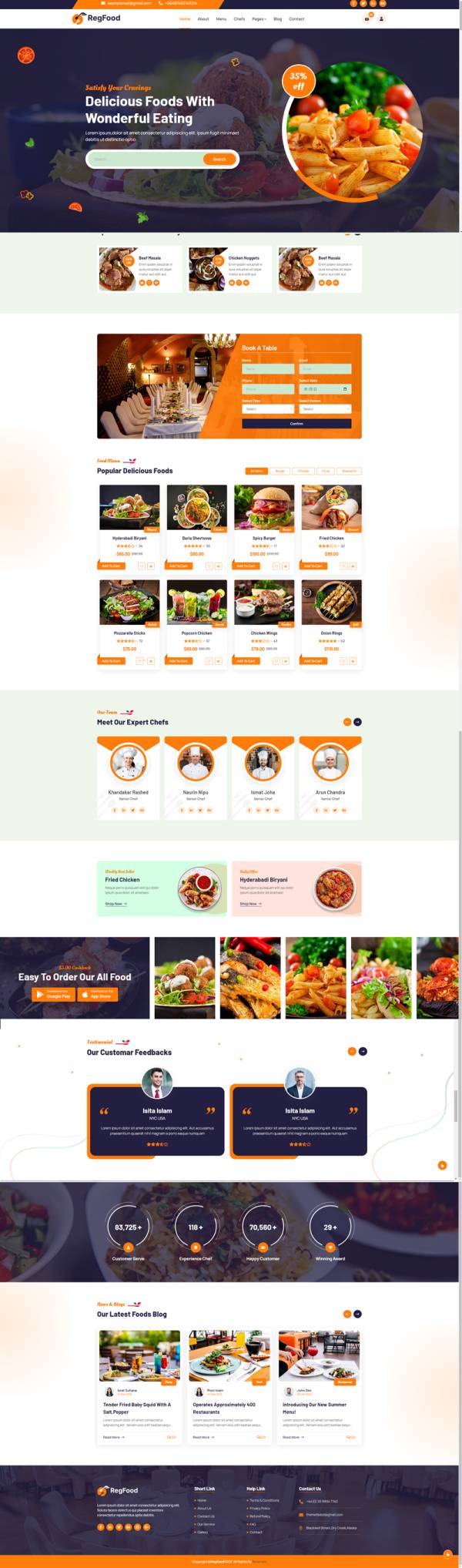 美食网站制作代码，餐饮网站制作模板