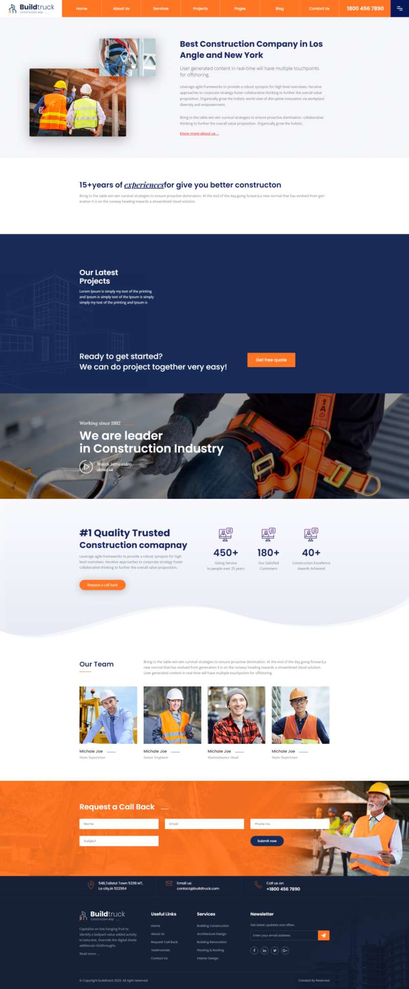 工程企业网站设计，建筑公司网站制作模板