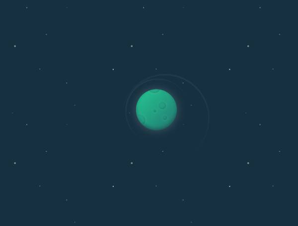 css动画效果代码，蓝绿色星球背景素材