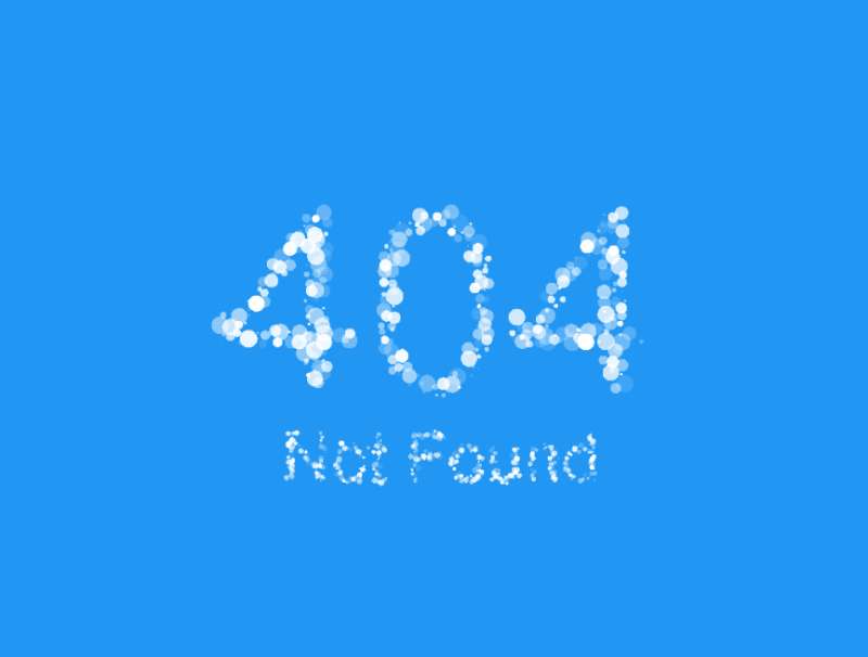 粒子文字特效制作，404文字创意设计模板