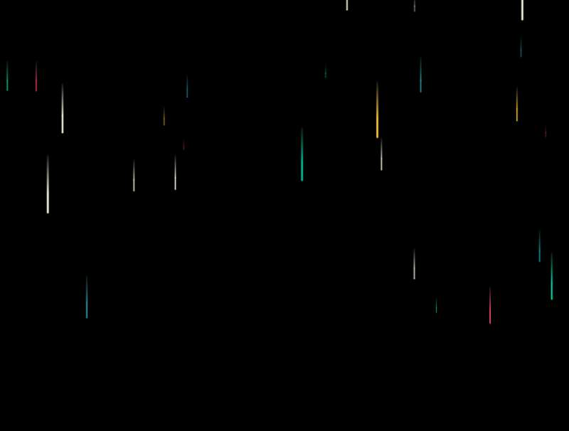 流星雨背景图动态设计，彩色雨水动画素材