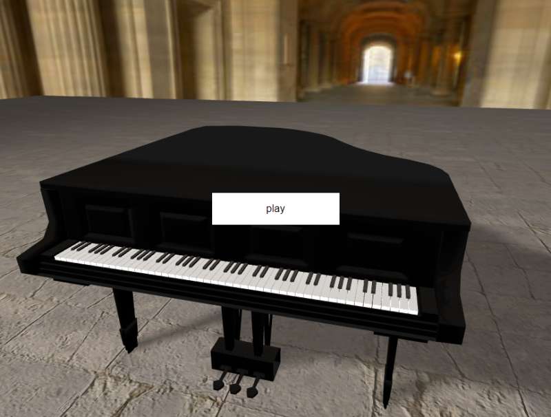 钢琴音效素材下载，3d钢琴动画场景设计