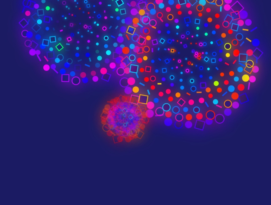 煙花動畫gif，有趣的霓虹特效配色