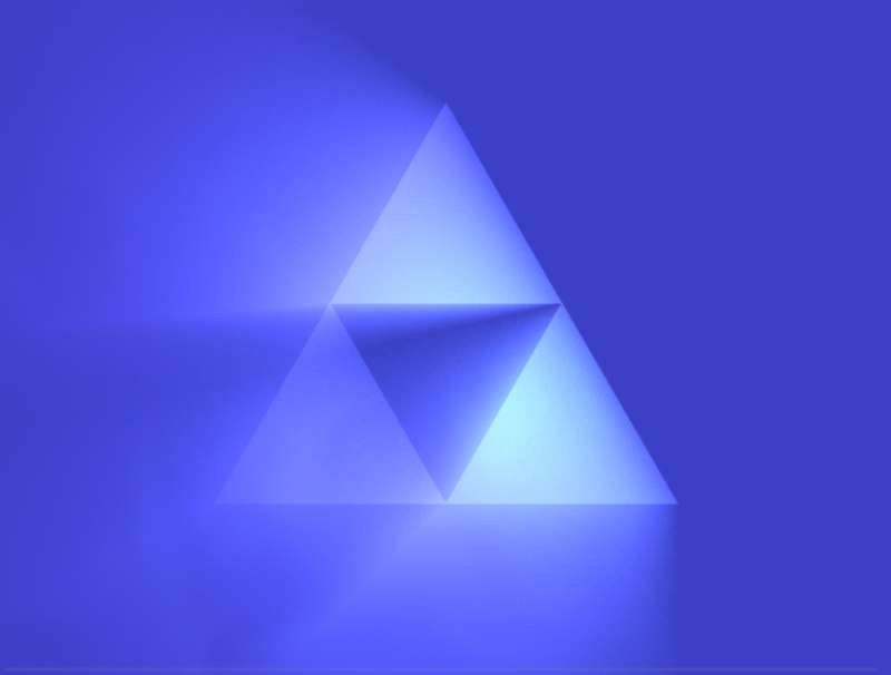阴影几何图形设计，发光三角形图片素材