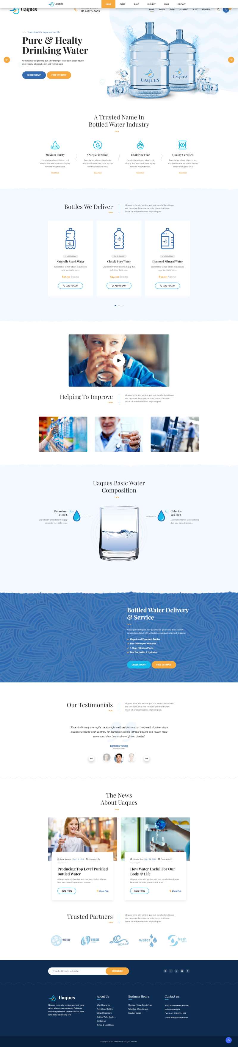 公司网站制作，桶装水网站平台模板