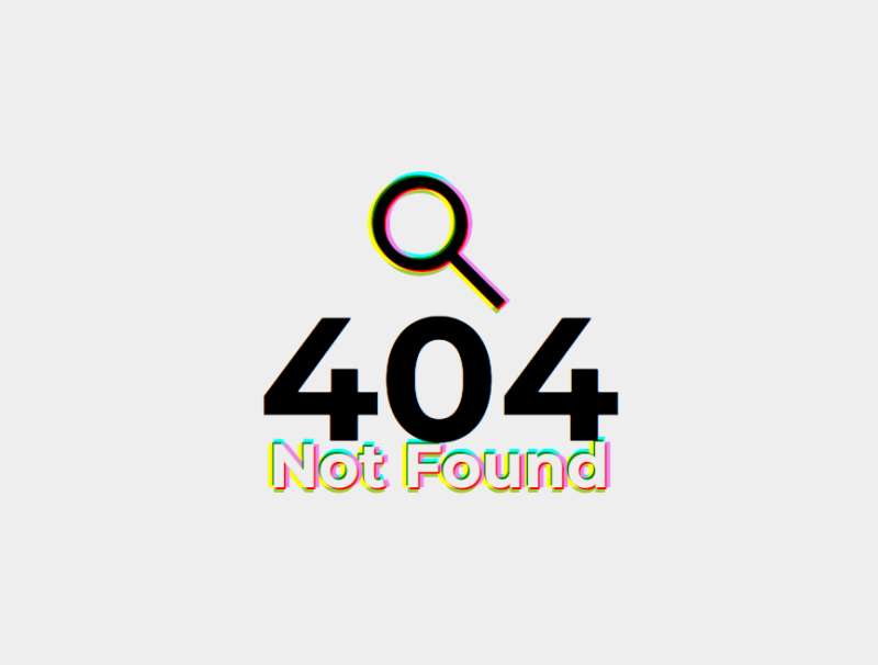 错误页html，简单404错误动画