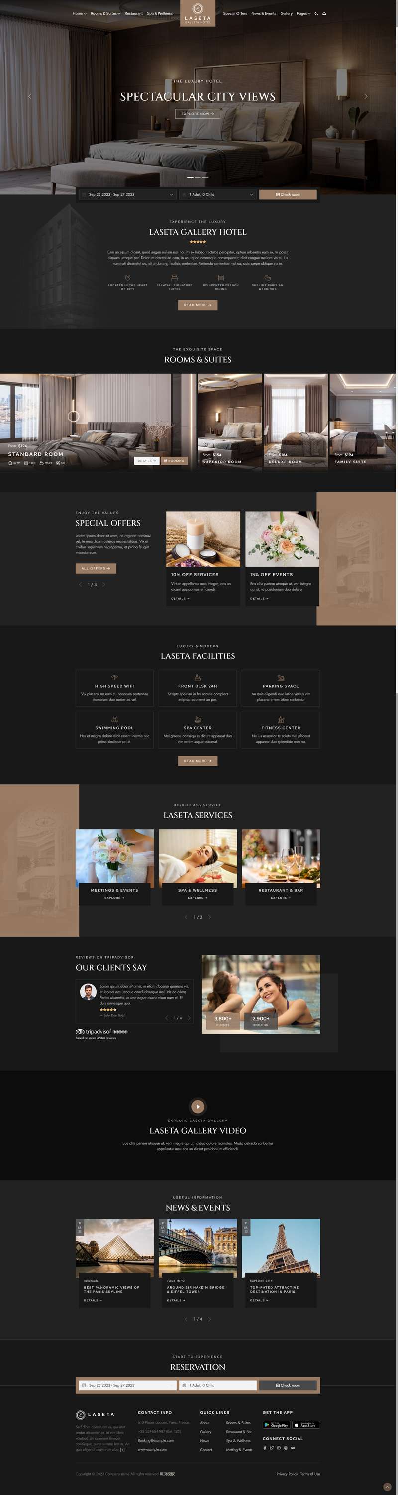 网页制作代码html制作一个网页，酒店网站毕业设计模板
