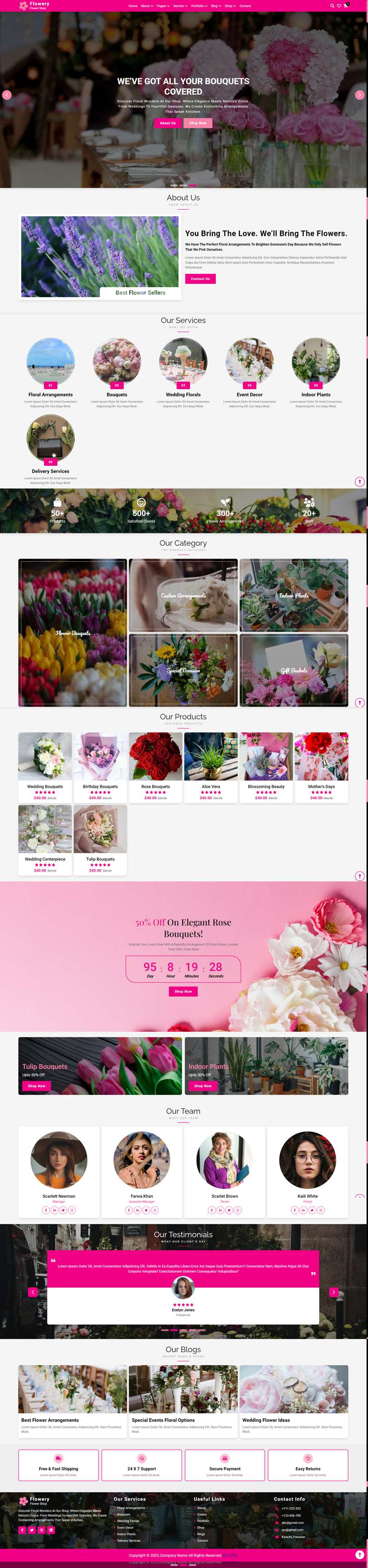 网站源码获取，花卉商城html代码案例