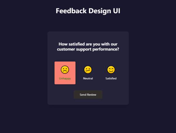 反馈页表单UI，表情评分表模板