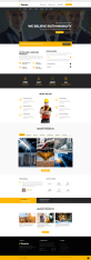 html网页制作，黄色工程企业网站设计