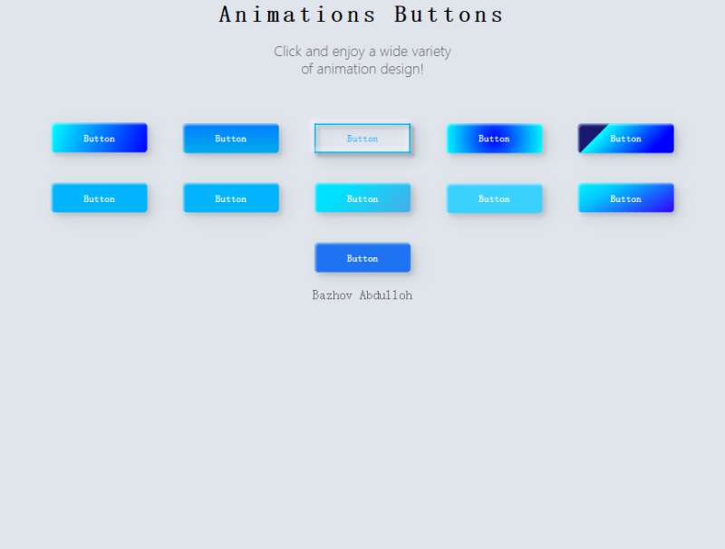 按钮悬停样式必备，常用按钮动画设计模板