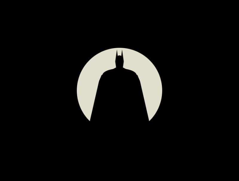 蝙蝠侠可爱头像设计，网页开场动画制作模板